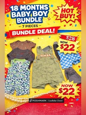 Baby Boy 7 PC Bundle Disney Carter’s & other brands great  condition SZ 18M